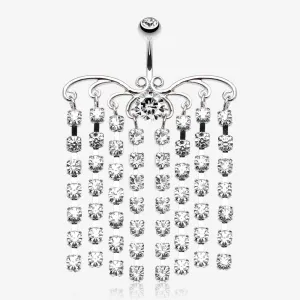Sparkling Curtain Chandelier Belly Ring