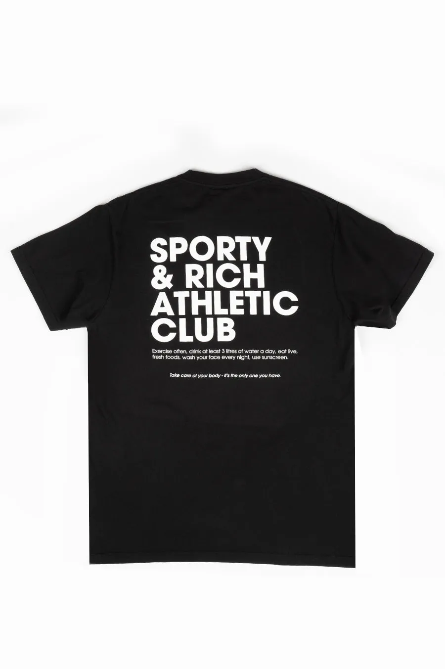 SPORTY AND RICH EXERCISE OFTEN T-SHIRT BLACK