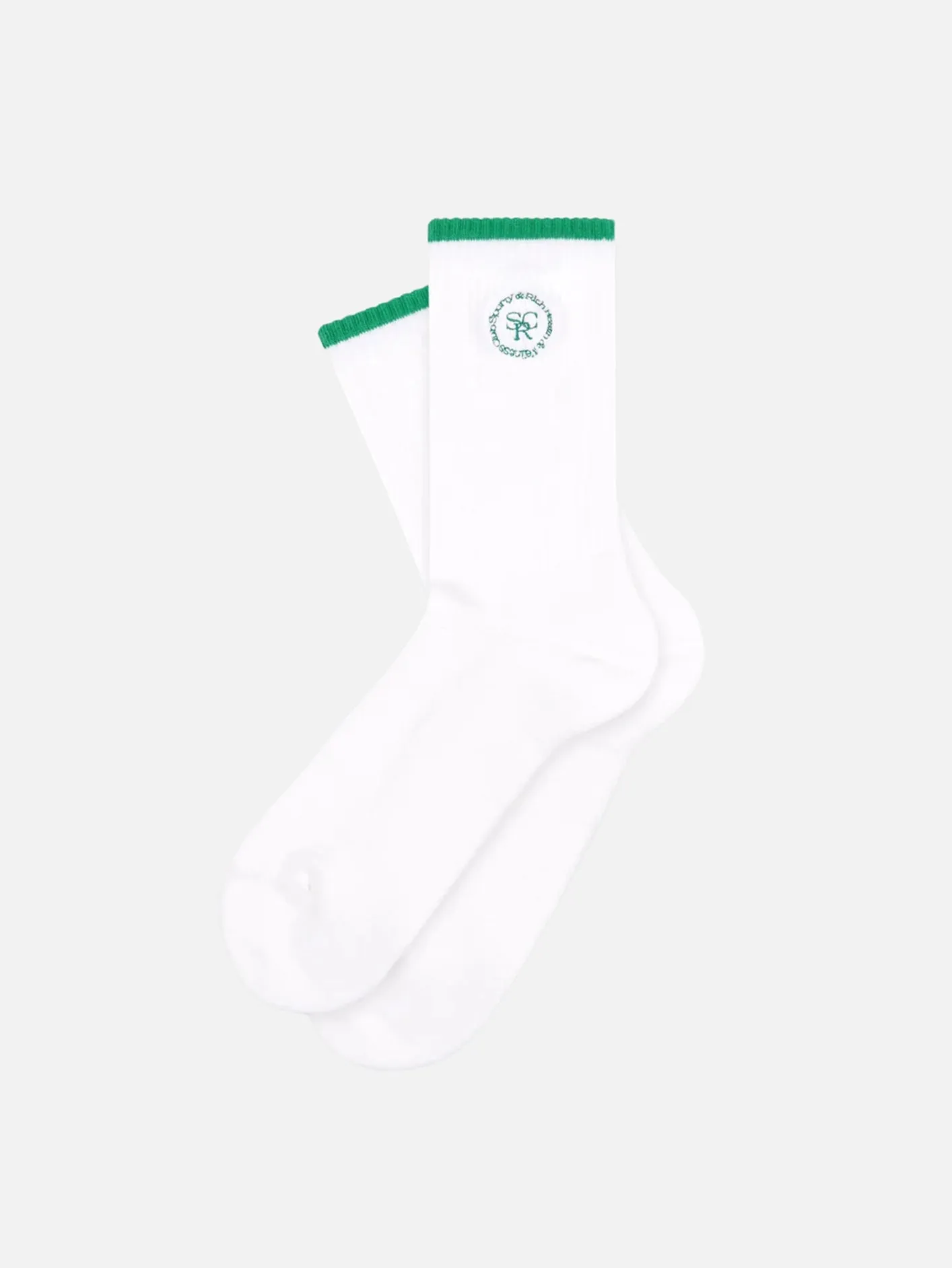 SRHWC Embroidered Socks - White/Verde