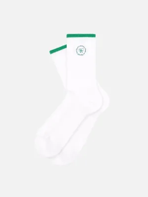 SRHWC Embroidered Socks - White/Verde