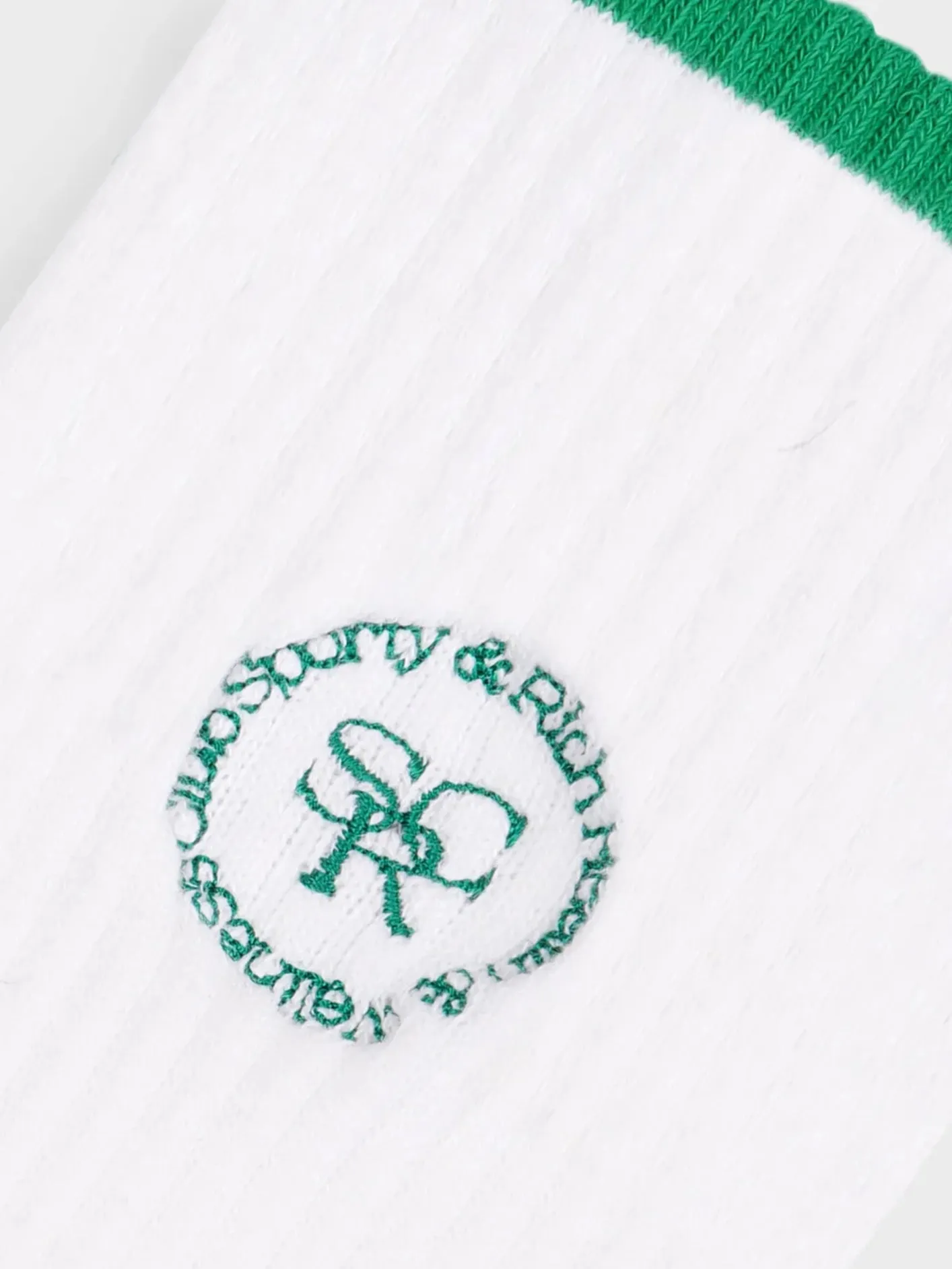 SRHWC Embroidered Socks - White/Verde