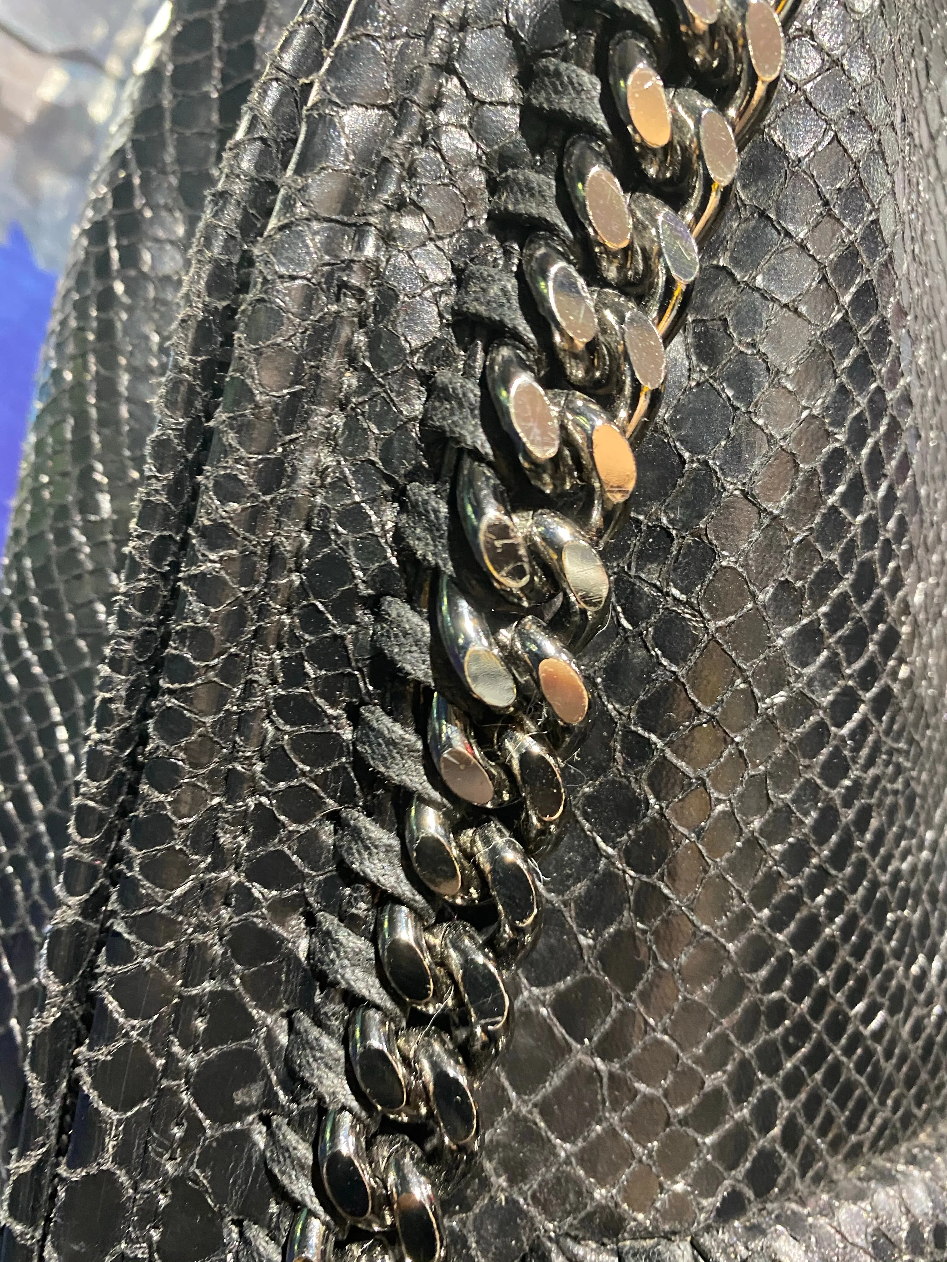 Stella McCartney Flabellla Python Silver Hardware Backpack