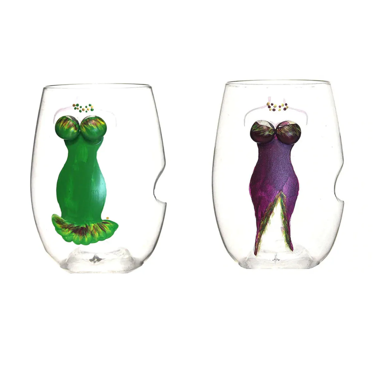 Stemless Wine Boobie Glass