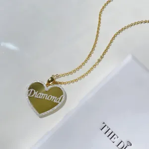 Sterling Silver Sparkling Heart Name Necklace