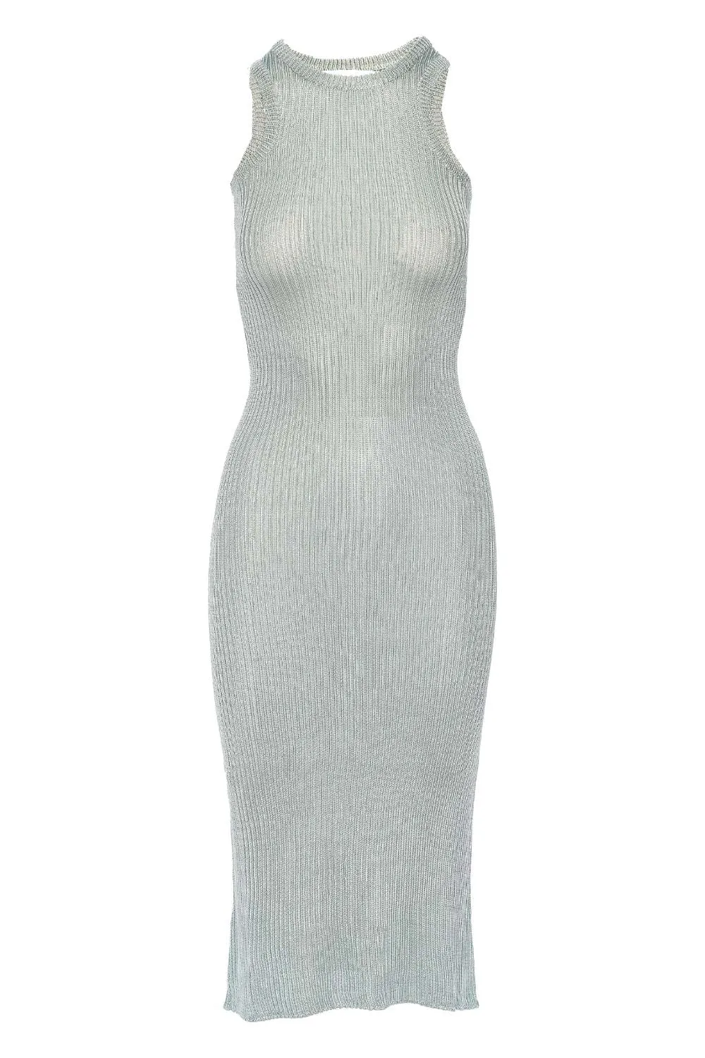 Storm Ribbed Knit Racer Midi Dress
