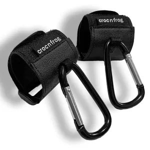 Stroller Hook - Faux Leather Style Stroller Hooks for Hanging Purse, Diaper Bags | Strong and Large Stroller Clips - Perfect Stroller Organizer for Baby Shower Favors or Gifts - Pack of 2