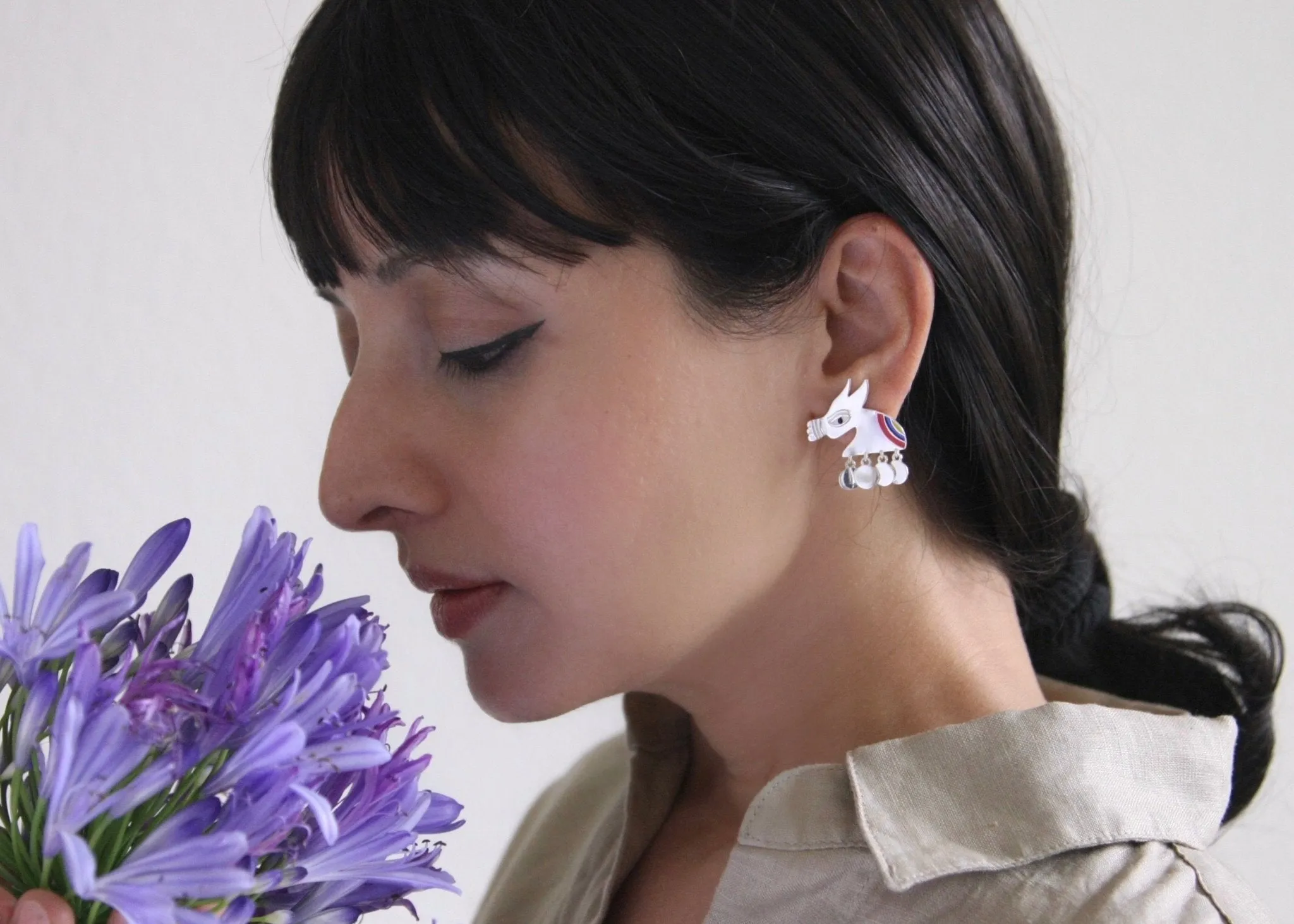 Stunning, folksy 'Ashva' (horse) earrings