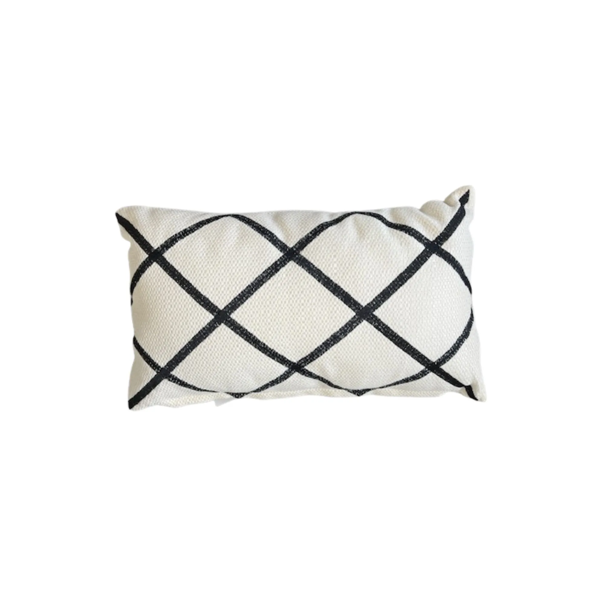 Sunproof Outdoor Rectangle Cushion - Zigzag - White/Black