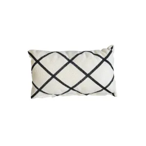Sunproof Outdoor Rectangle Cushion - Zigzag - White/Black