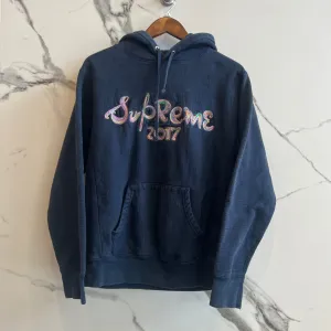 Supreme 2017 Hoodie Navy Men’s Small
