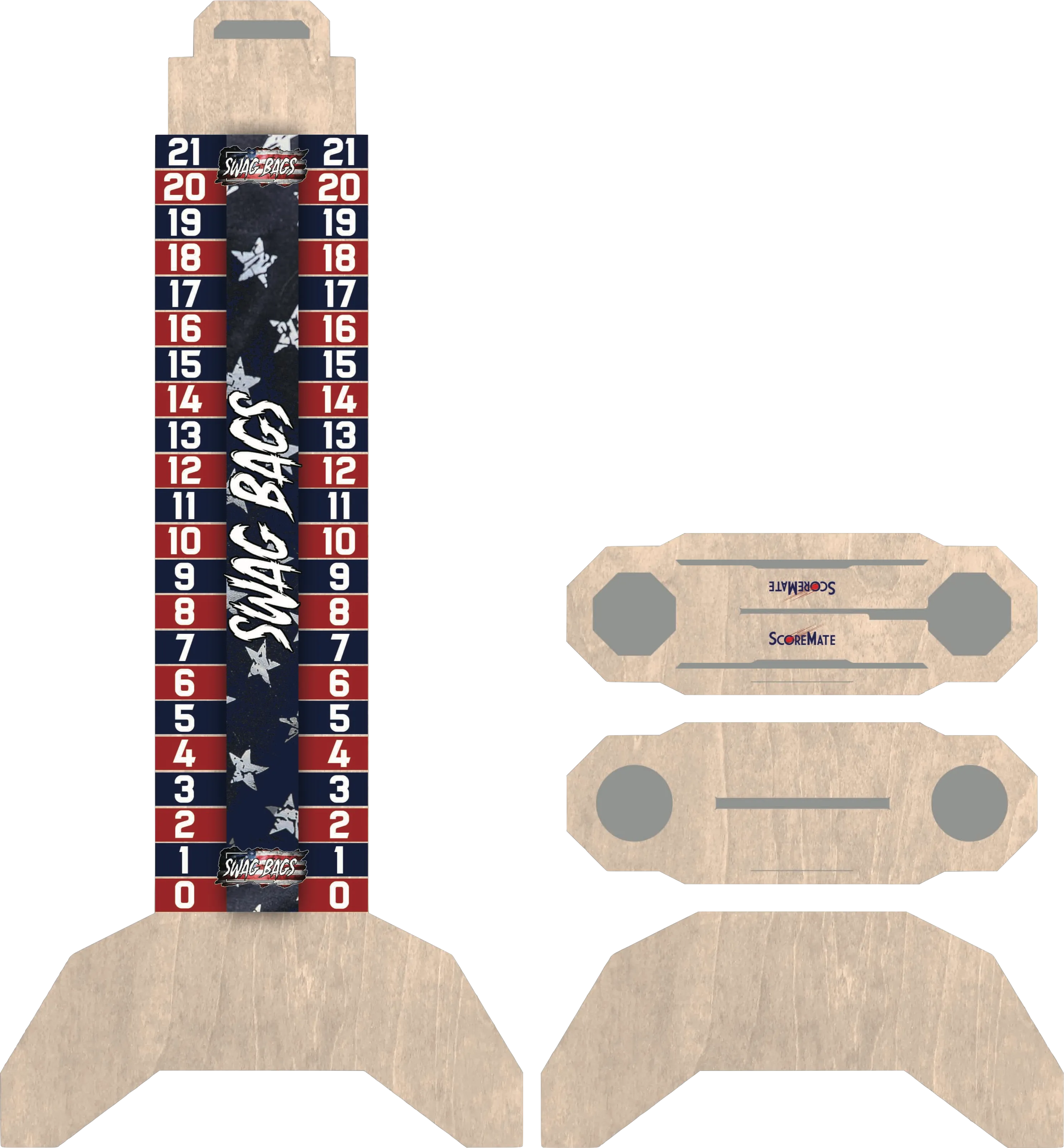 Swag Bags Cornhole Scoreboard (USA)