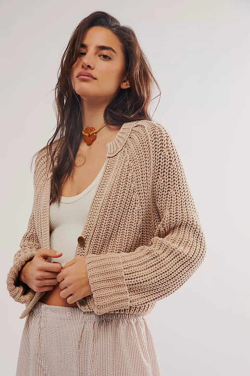 SWEET NOTHING CARDI - SANDCASTLE