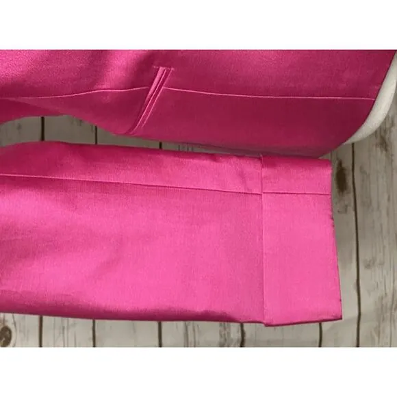 Talbots bright pink silk/cotton single-breasted blazer Elle Woods Size 4
