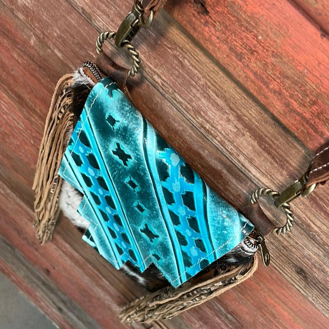 Tammy - Acid Wash w/ Turquoise Matrix Navajo Flap