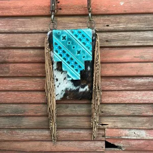 Tammy - Acid Wash w/ Turquoise Matrix Navajo Flap