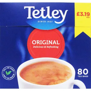 Tetley Original 80 Tea Bags 250g (Case of 6)