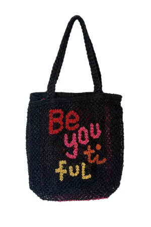 The Jacksons Jute Tote Bag-BE YOU TI FUL