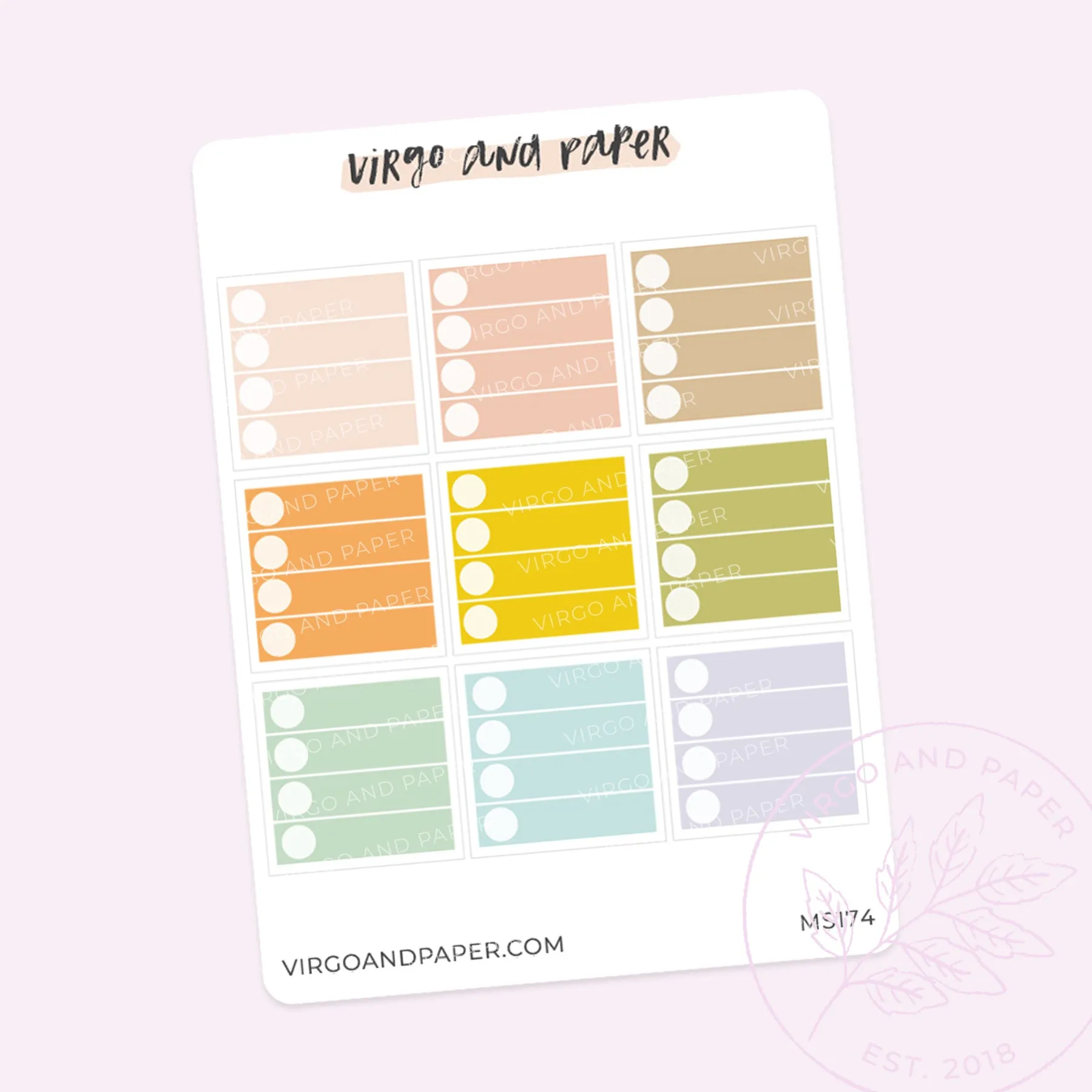Tiny Square Checklist Stickers
