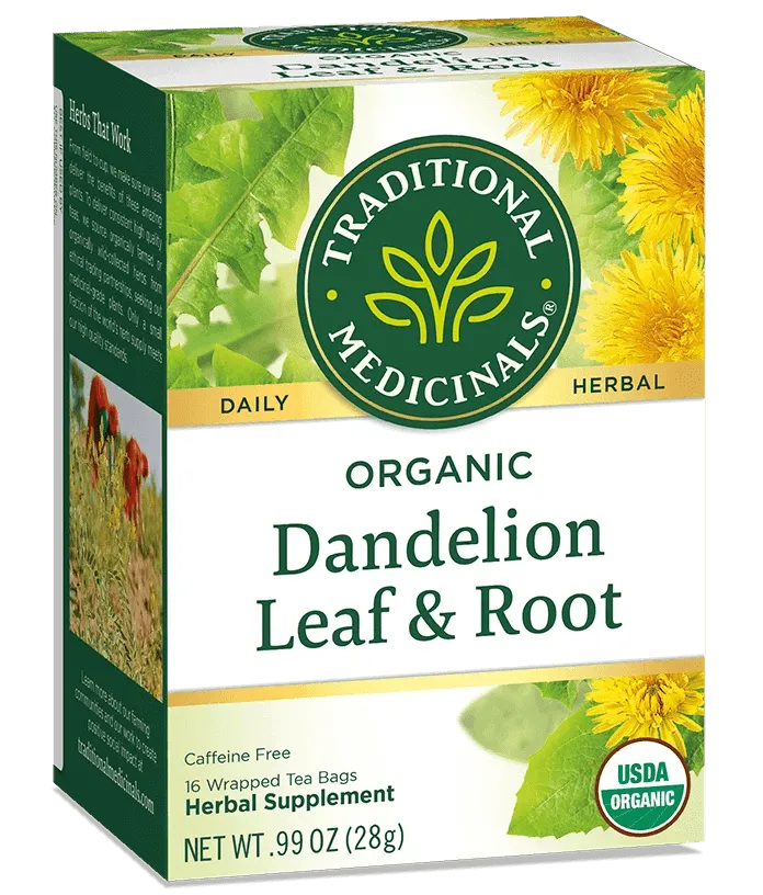 Traditional Medicinals - Organic Dandelion Leaf & Root Tea, 16 Bags