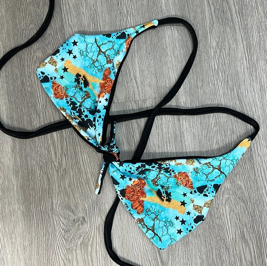 Turquoise Gem Whiskey River Top