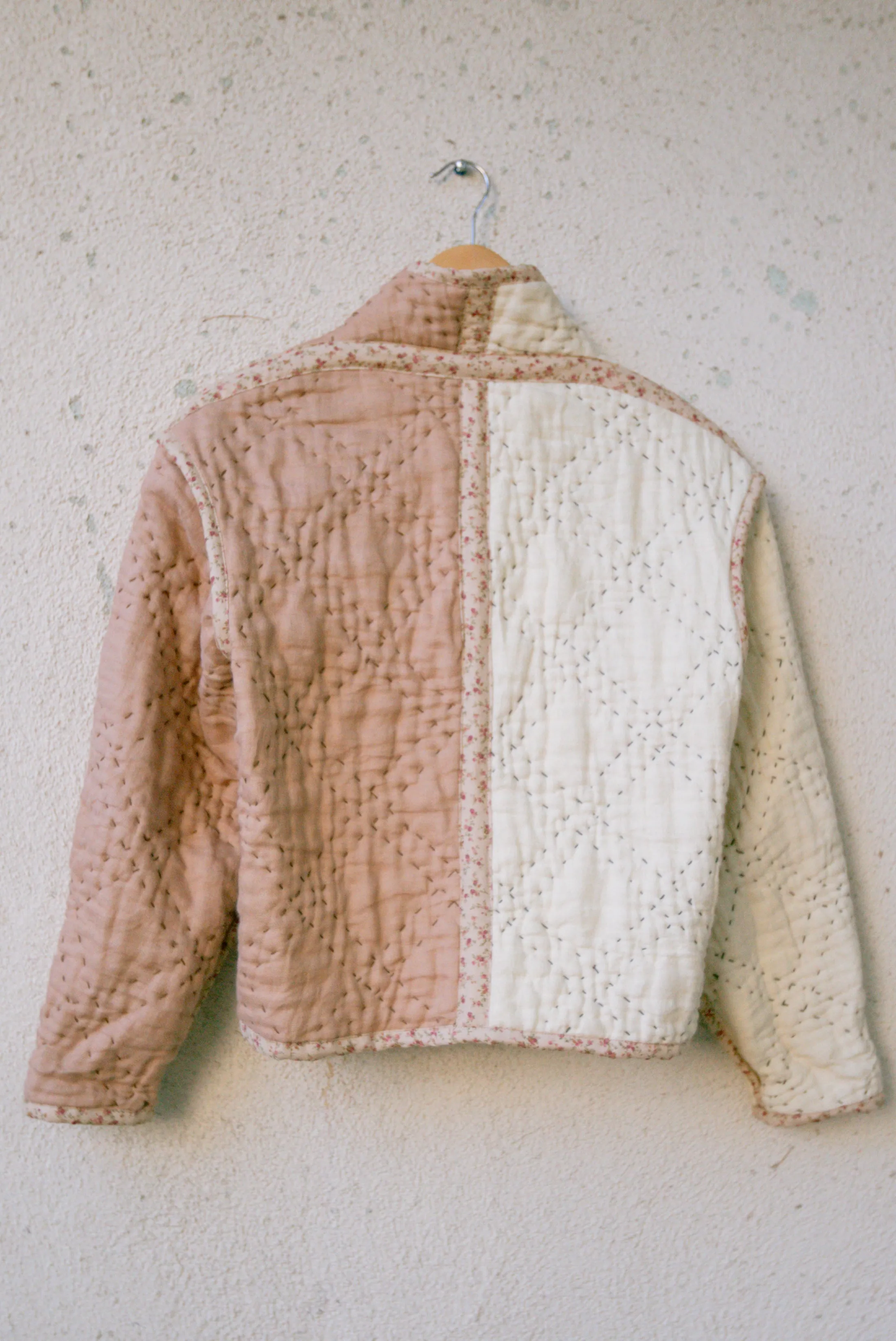 Two-Tone Linen Juniper Cropped Coat (X-Small)