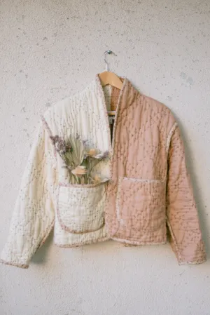 Two-Tone Linen Juniper Cropped Coat (X-Small)