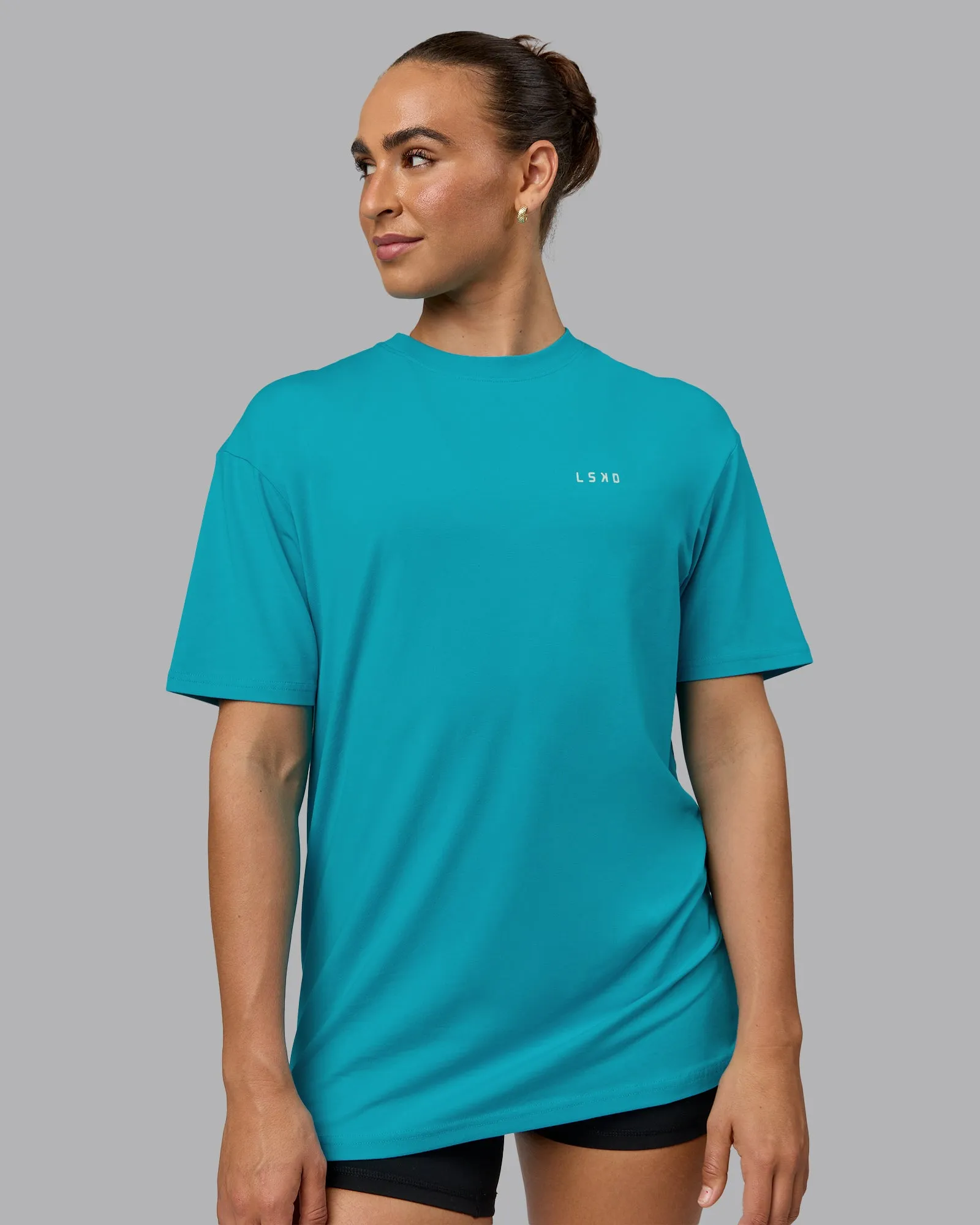 Unisex Enjoy the Journey Value Series FLXCotton Tee Oversize - Bluebird-Surf Spray