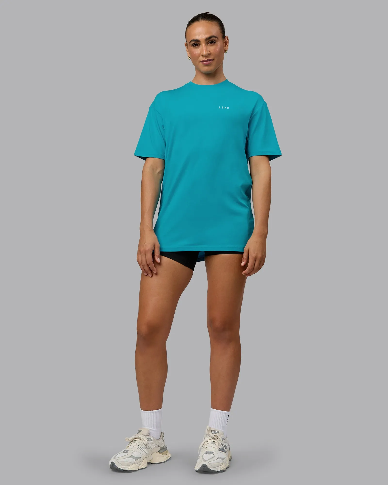 Unisex Enjoy the Journey Value Series FLXCotton Tee Oversize - Bluebird-Surf Spray