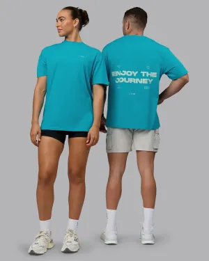 Unisex Enjoy the Journey Value Series FLXCotton Tee Oversize - Bluebird-Surf Spray