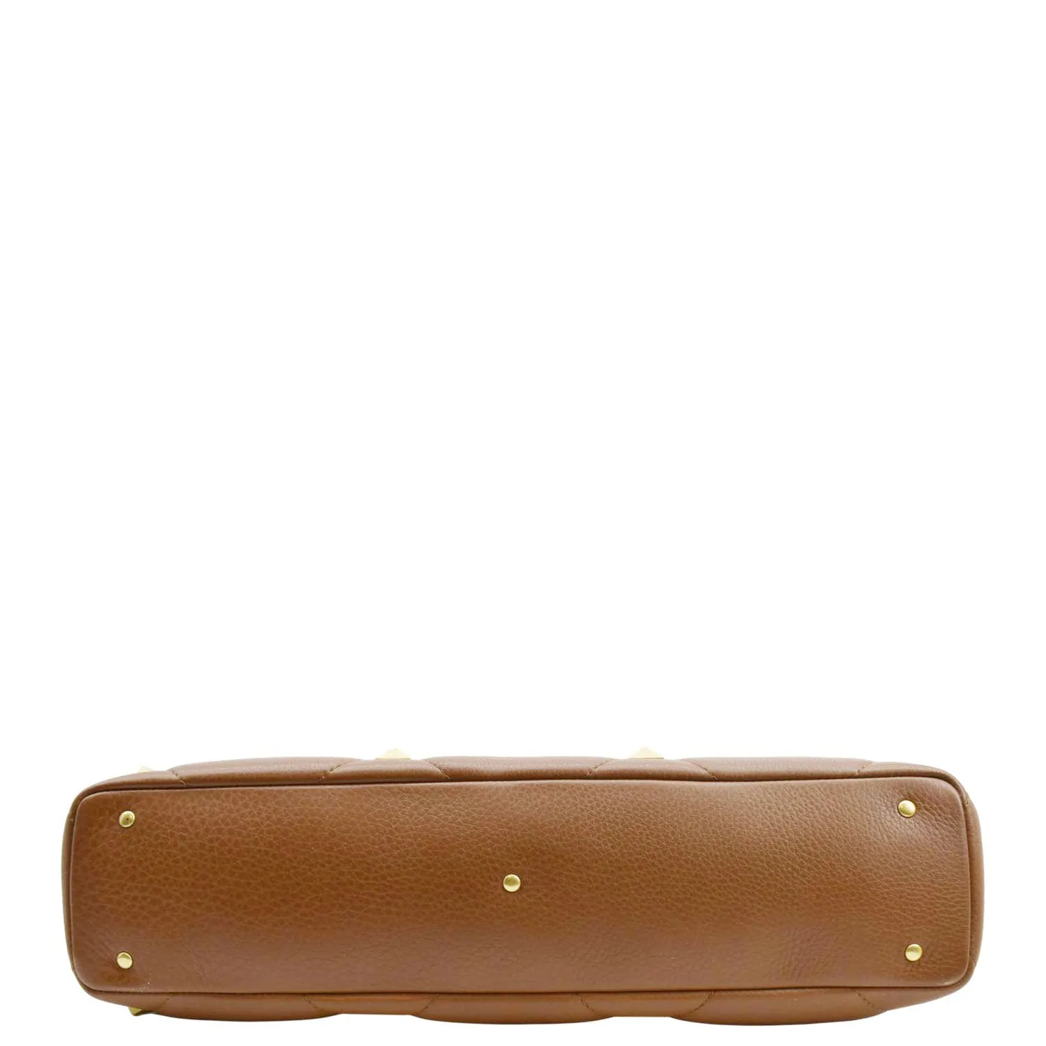 VALENTINO Large Roman Stud Tote Bag Saddle Brown