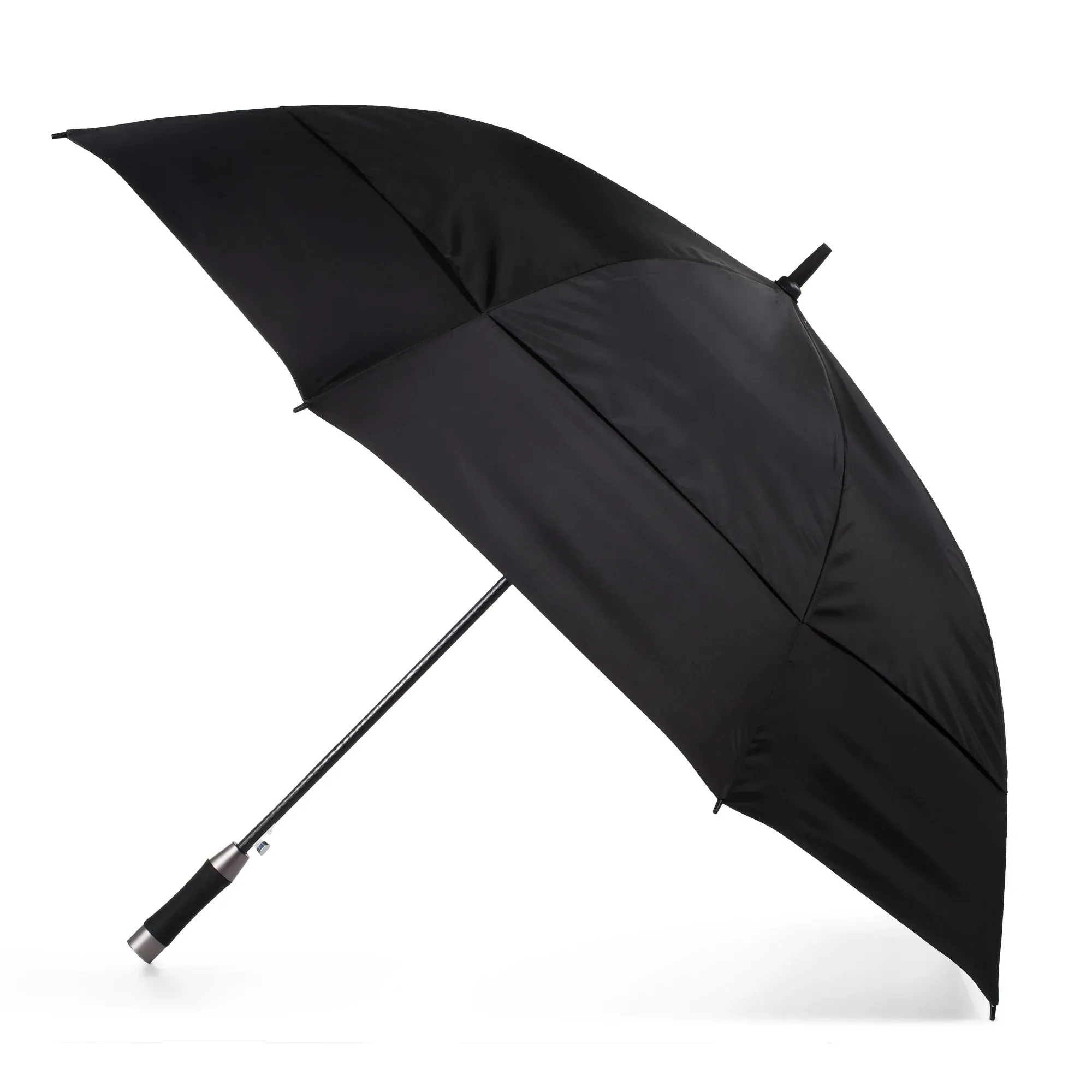 Vented Auto Open Stormbeater Golf Stick Umbrella with Sunguard® Black