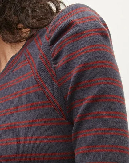 Veronica Beard Delano Top - Navy/Syrah