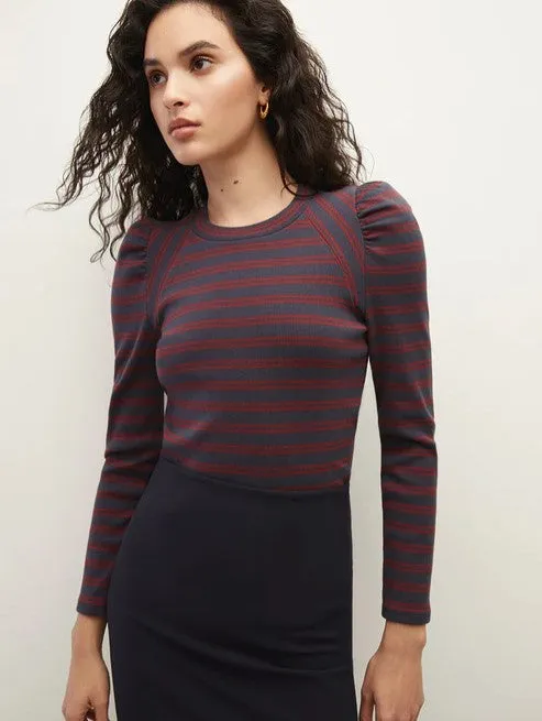 Veronica Beard Delano Top - Navy/Syrah