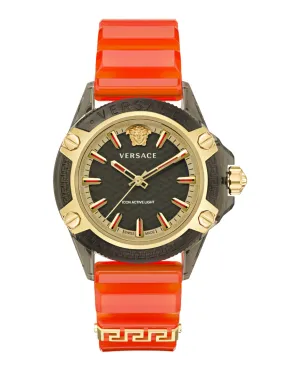 Versace Icon Active Transparent Orange/Black Watch