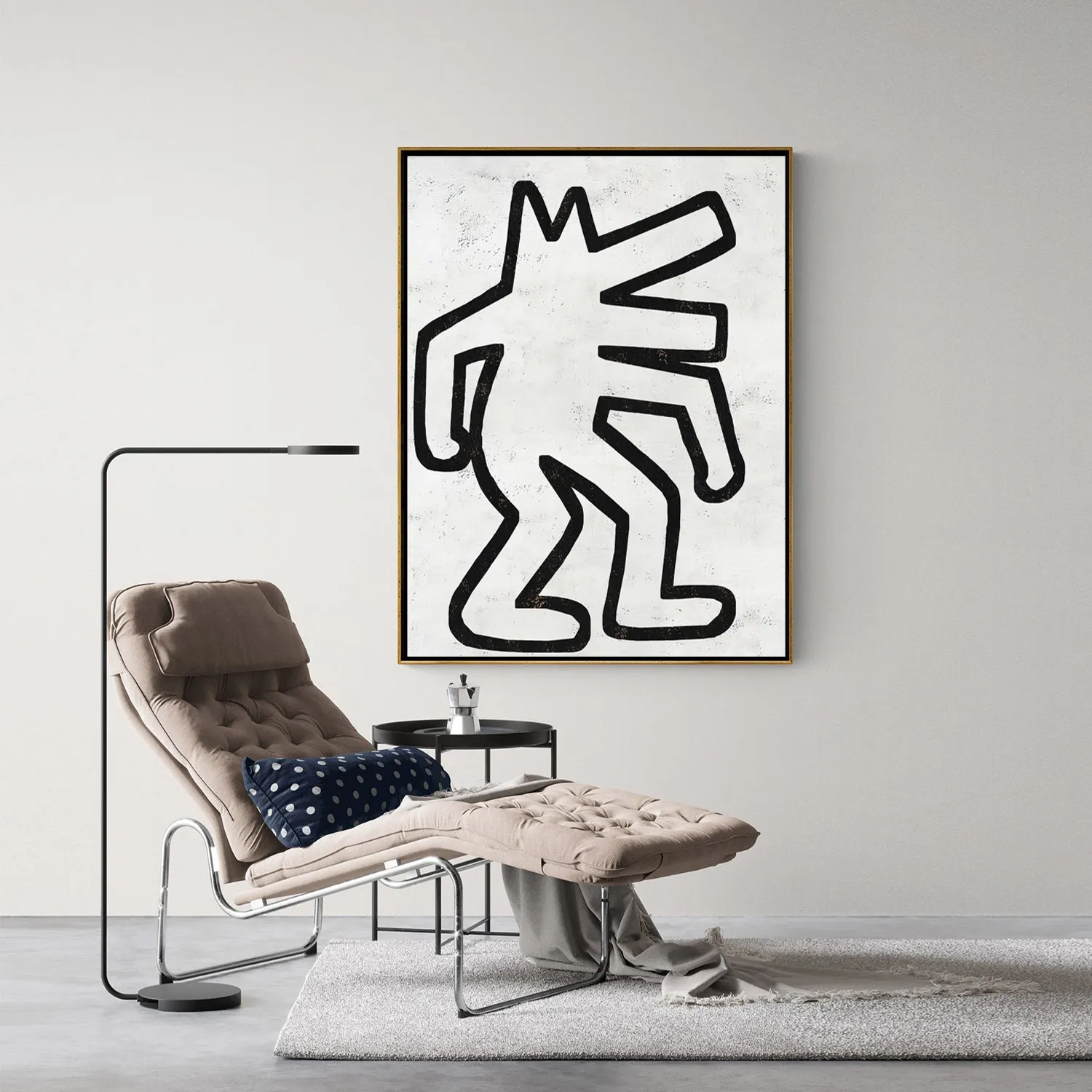 Vertical Abstract Dancing Man Painting H304V