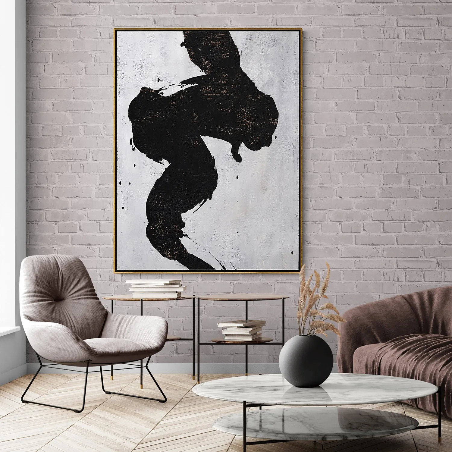 Vertical abstract painting H28V