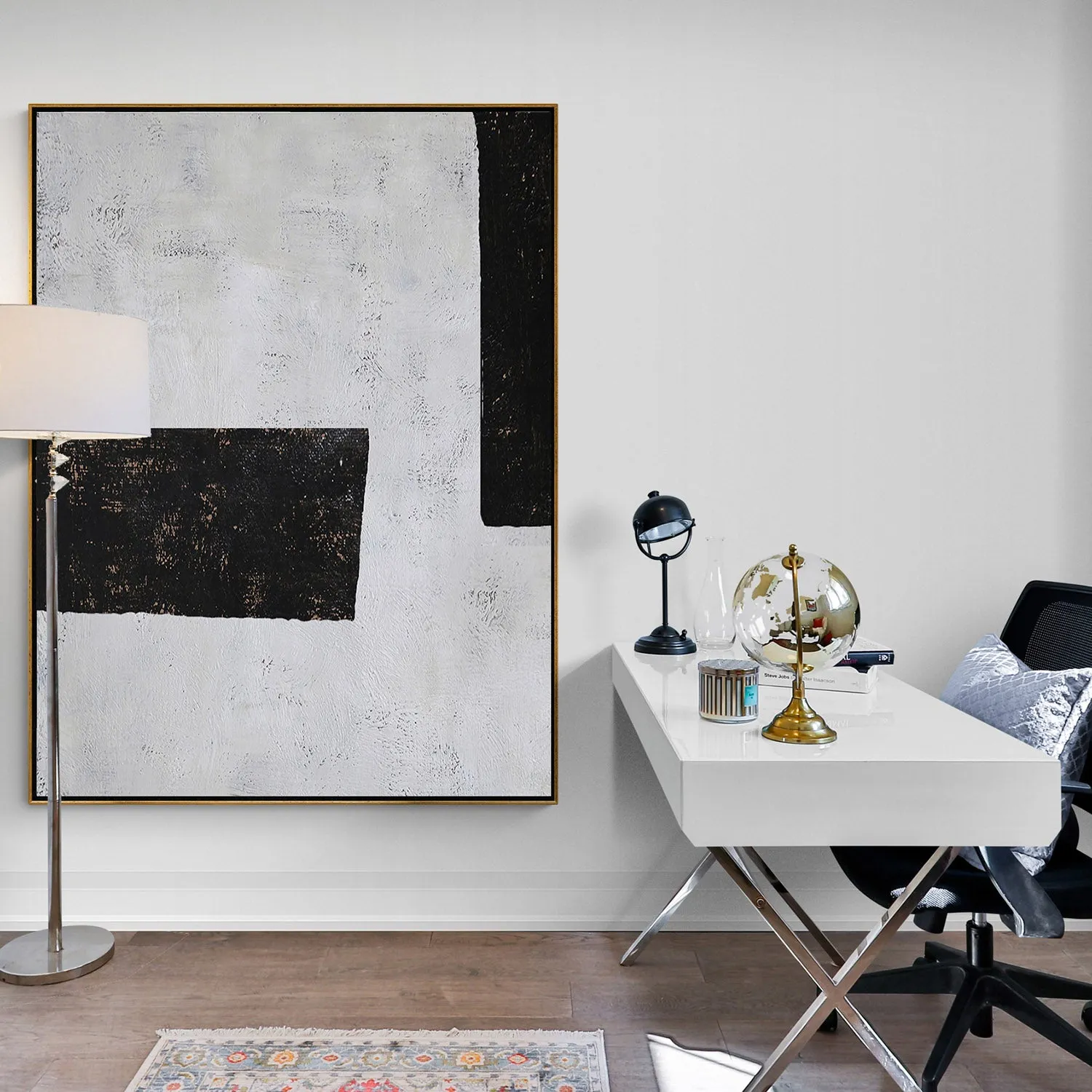 Vertical Minimal Geometric Painting H83V
