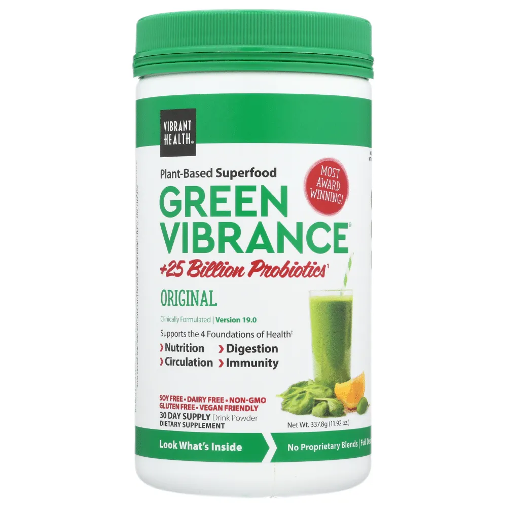 Vibrant Health - Green Vibrance, Plant-Based Superfood Powder - 30 Servings