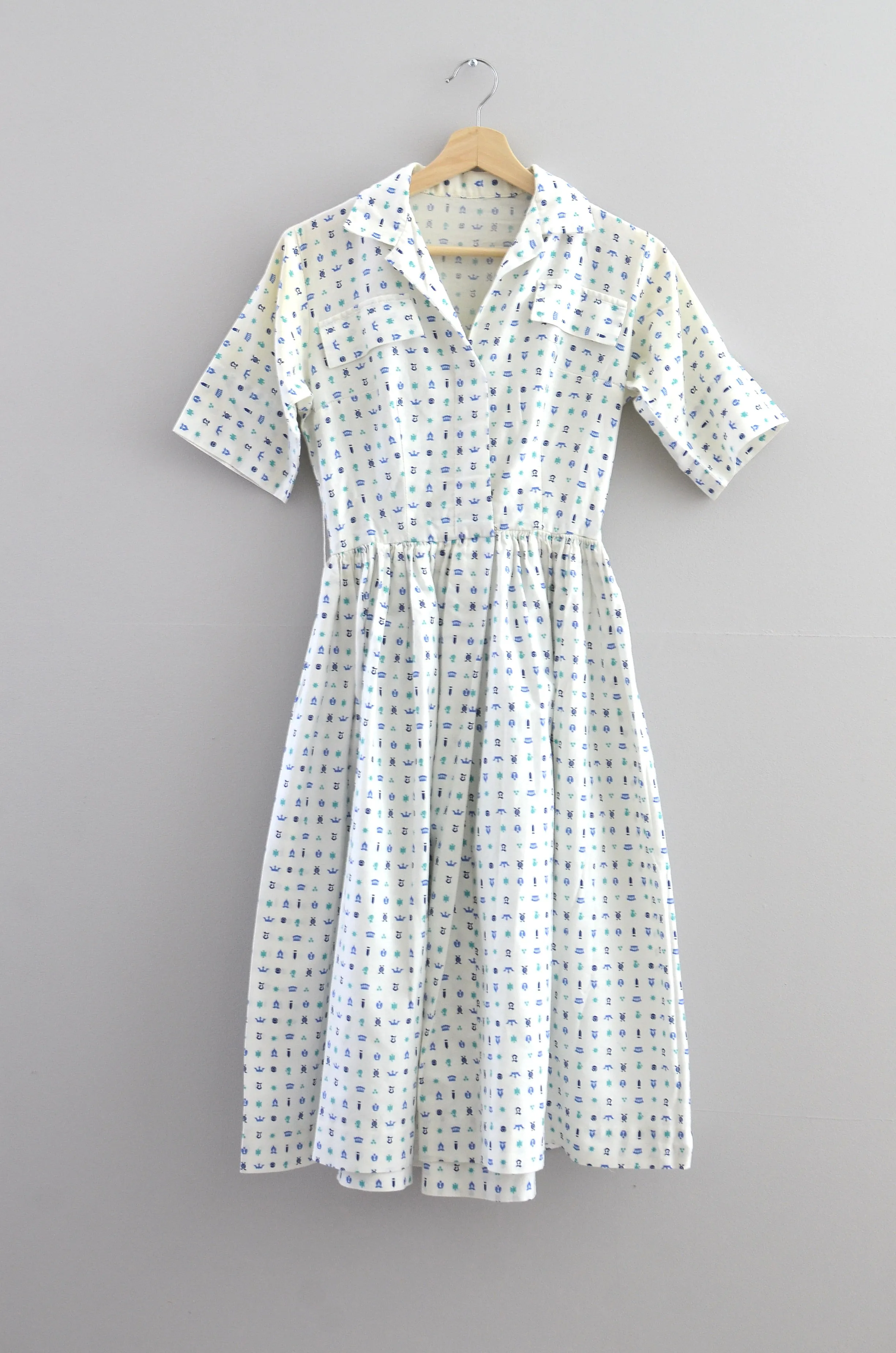 Vintage 1950s Novelty Dress  ⎮ Small