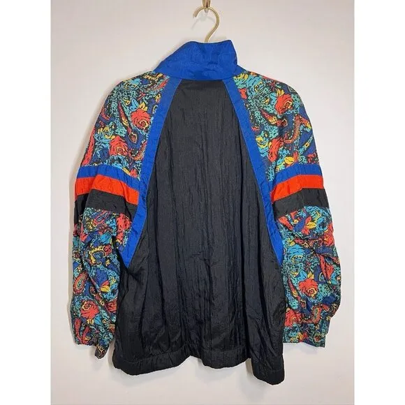 Vintage Adolfo Sport Womens Sz S Track Jacket Windbreaker Zip 80s 90s