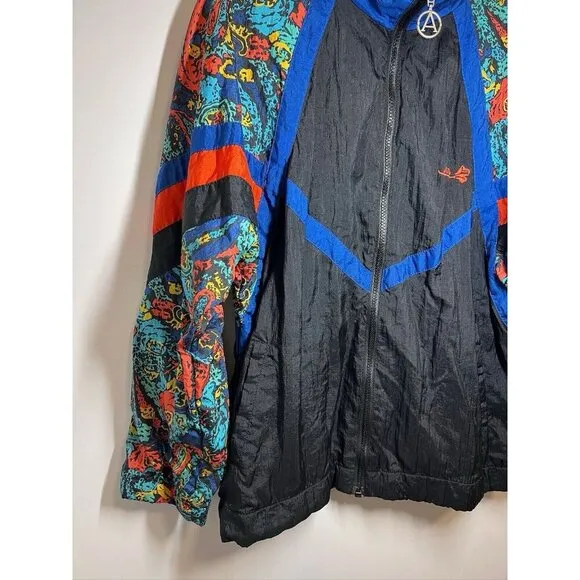 Vintage Adolfo Sport Womens Sz S Track Jacket Windbreaker Zip 80s 90s