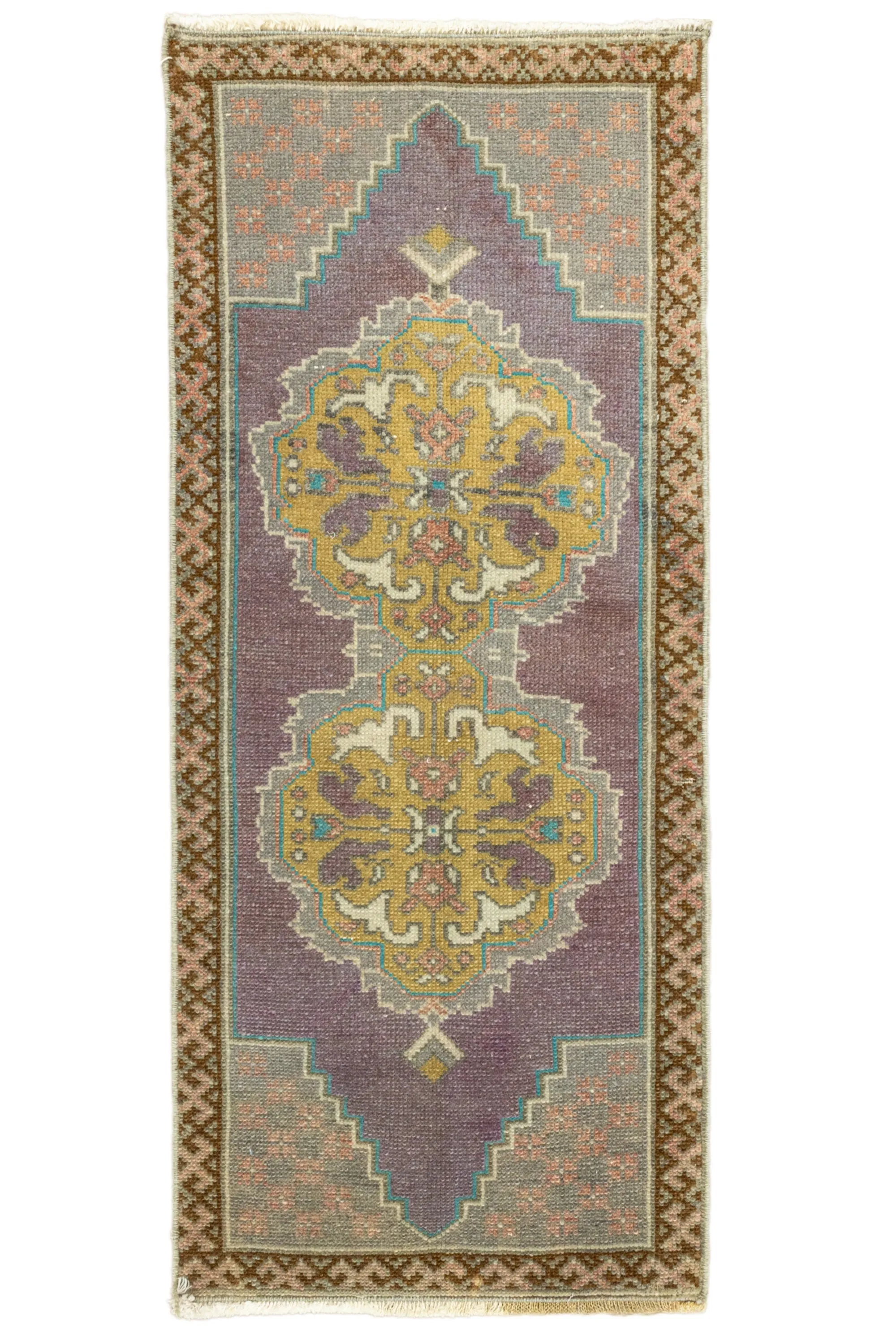 Vintage Turkish Mini Rug No. 694 | 1'6 x 3'7