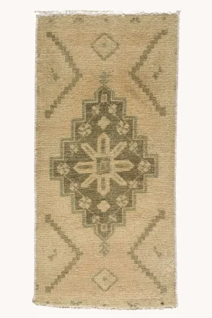 Vintage Turkish Mini Rug No. 720 | 1'5 x 3'