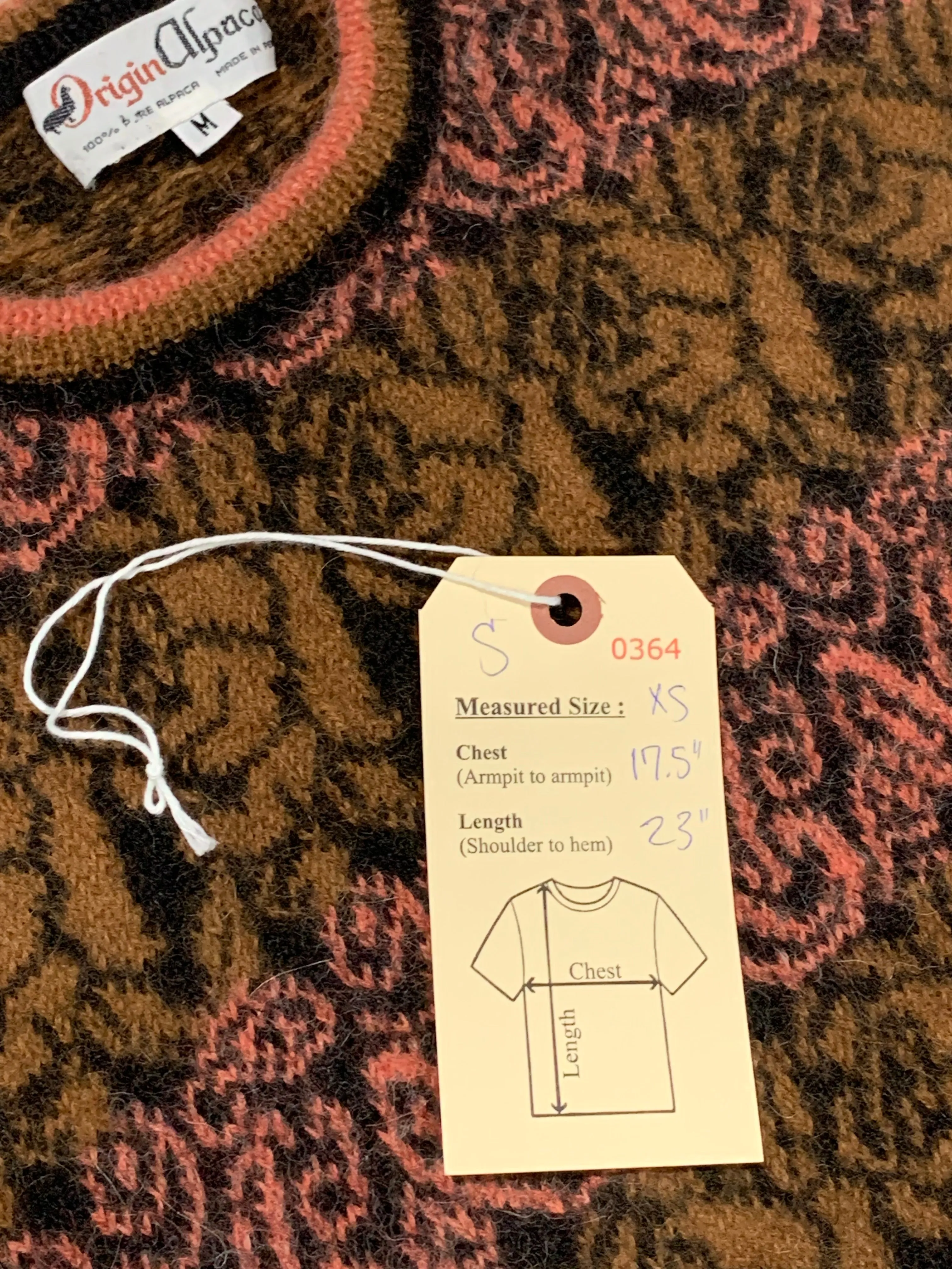 VTG Paisley Flower Wool Sweater (XS)