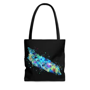 Watercolor Aruba Map Tote Bag
