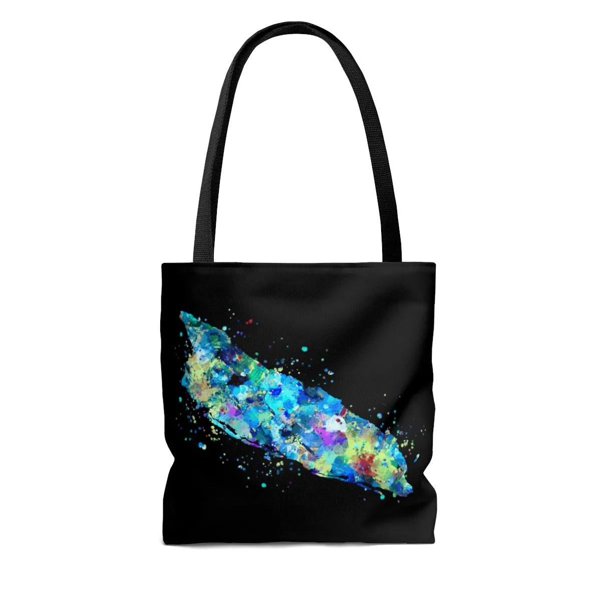 Watercolor Aruba Map Tote Bag