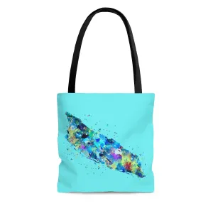 Watercolor Aruba Map Tote Bag