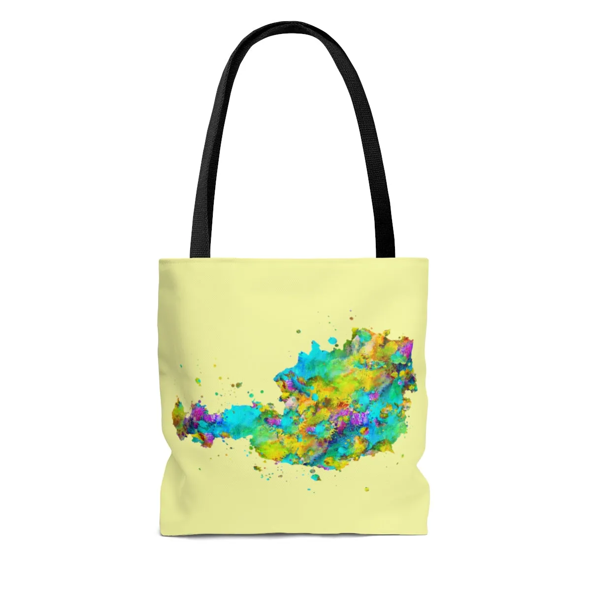 Watercolor Austria Map Tote Bag
