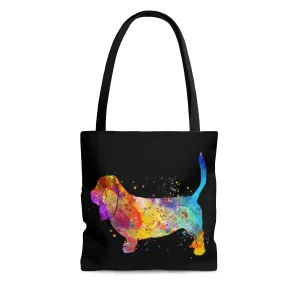 Watercolor Basset Hound Tote Bag