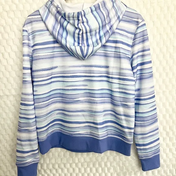 Watercolor Blue Periwinkle Pullover Hoodie Women-Previous Season Style